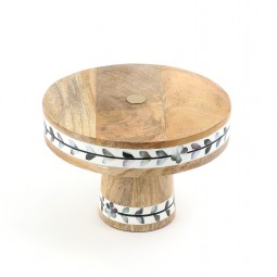 Wooden serving dish with mother-of-pearl inlay - 2N1F400046 Wooden serving dish with mother-of-pearl inlay - 2N1F400046