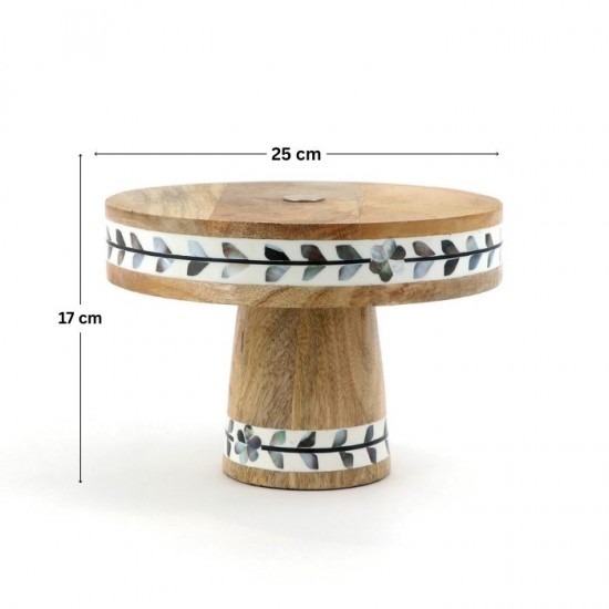Wooden serving dish with mother-of-pearl inlay - 2N1F400046 Wooden serving dish with mother-of-pearl inlay - 2N1F400046