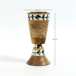 Natural wood incense burner with a modern design -2N3F200013
