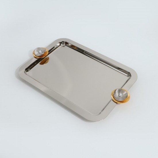 Stainless steel serving tray with a unique design - 2S1C00372 Stainless steel serving tray with a unique design - 2S1C00372