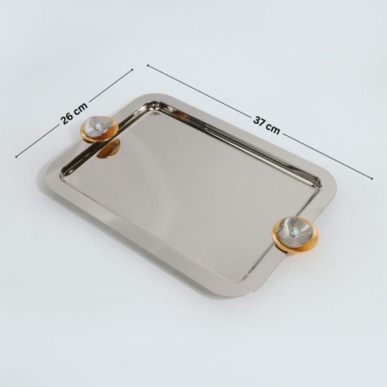 Stainless steel serving tray with a unique design - 2S1C00372 Stainless steel serving tray with a unique design - 2S1C00372
