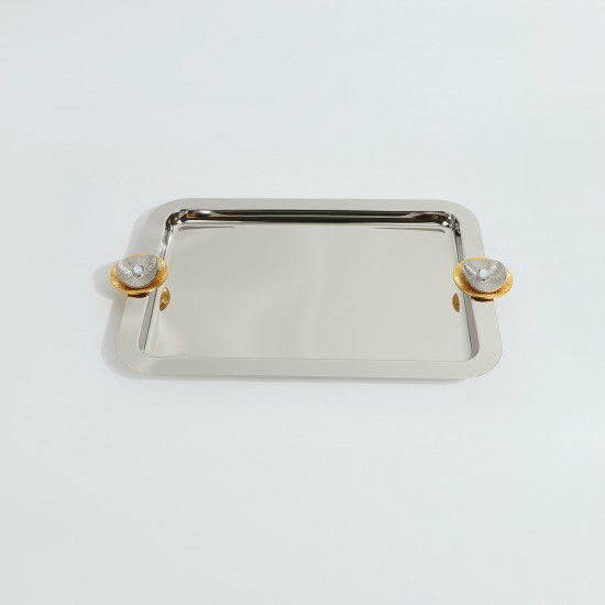 Stainless steel serving tray with a unique design - 2S1C00372 Stainless steel serving tray with a unique design - 2S1C00372