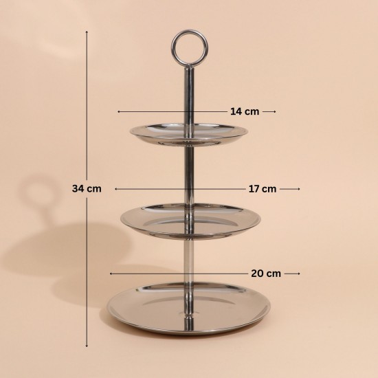Luxury design stainless steel serving stand - 3 tiers - 2S1C100292