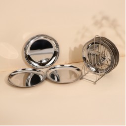 استاند صحون تقديم استيل بتصميم فاخر - 6 قطع - 2S1CC100285