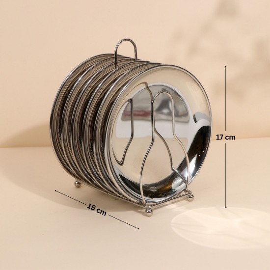 استاند صحون تقديم استيل بتصميم فاخر - 6 قطع - 2S1CC100285