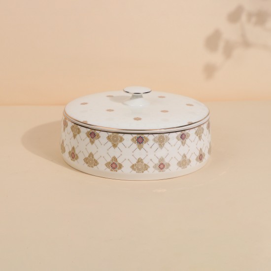 Ceramic date bowl with a unique design - 18 x 18 x 8 cm - 2S1MM100497