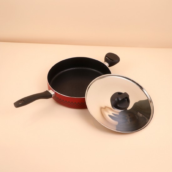Teflon Pan with Stainless Steel Lid - 26 cm - 2S1A00256 Teflon Pan with Stainless Steel Lid - 26 cm - 2S1A00256