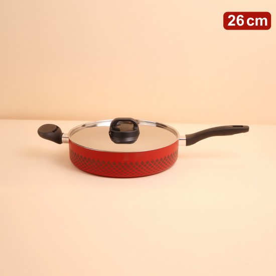 Teflon Pan with Stainless Steel Lid - 26 cm - 2S1A00256 Teflon Pan with Stainless Steel Lid - 26 cm - 2S1A00256