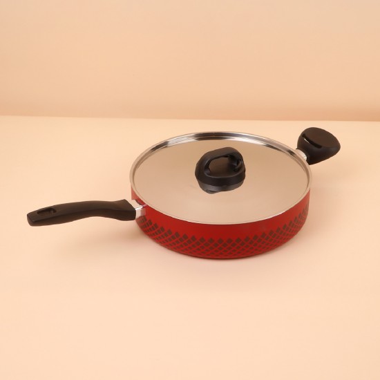 Teflon Pan with Stainless Steel Lid - 28 cm - 2S1A00257 Teflon Pan with Stainless Steel Lid - 28 cm - 2S1A00257