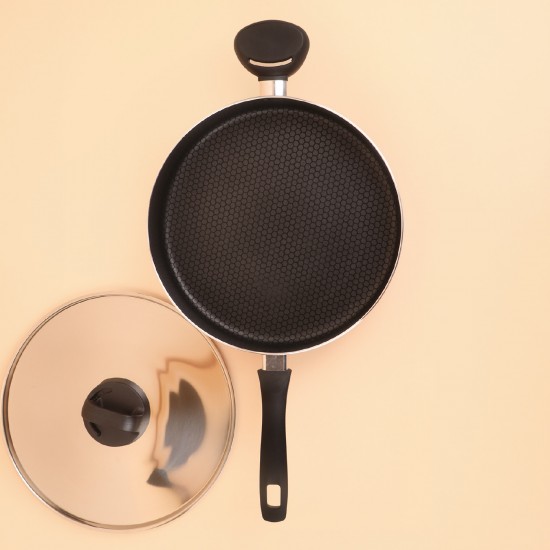 Teflon Pan with Stainless Steel Lid - 28 cm - 2S1A00257 Teflon Pan with Stainless Steel Lid - 28 cm - 2S1A00257