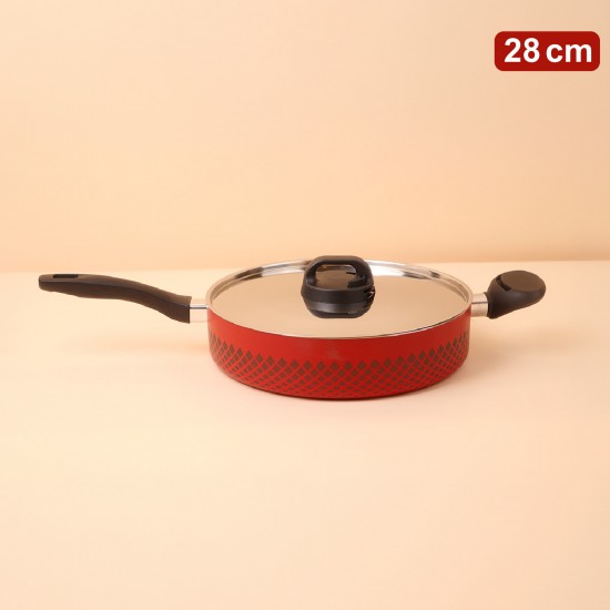 Teflon Pan with Stainless Steel Lid - 28 cm - 2S1A00257 Teflon Pan with Stainless Steel Lid - 28 cm - 2S1A00257