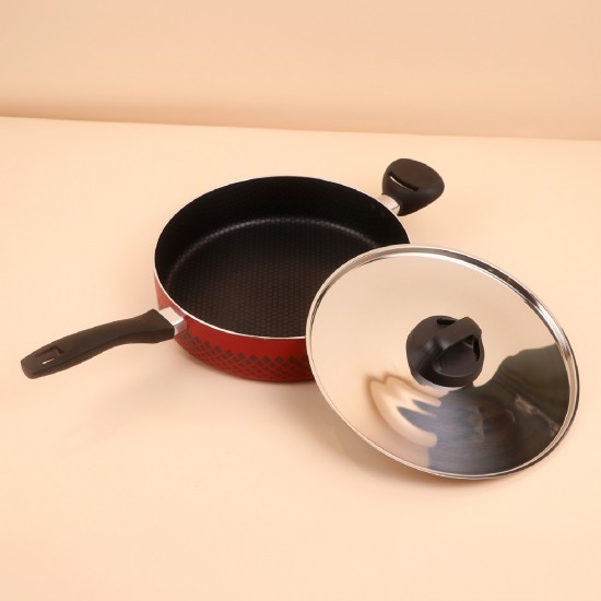 Teflon Pan with Stainless Steel Lid - 28 cm - 2S1A00258