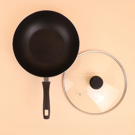 طاوة تيفلون بغطاء زجاجي - 30 سم - 2S1A00274