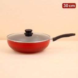 طاوة تيفلون بغطاء زجاجي - 30 سم - 2S1A00274