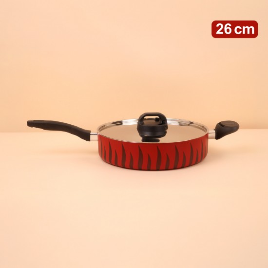 طاوة تيفلون بغطاء استانليس استيل- 26 سم - 2S1A400226 