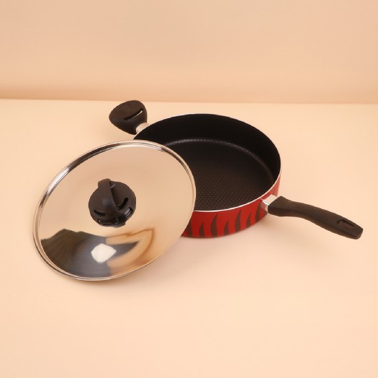 Teflon Pan with Stainless Steel Lid - 28 cm - 2S1A400227 Teflon Pan with Stainless Steel Lid - 28 cm - 2S1A400227