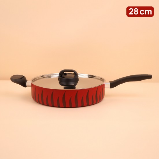 Teflon Pan with Stainless Steel Lid - 28 cm - 2S1A400227 Teflon Pan with Stainless Steel Lid - 28 cm - 2S1A400227