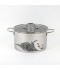 Modern stainless steel cookware set - 9 pieces