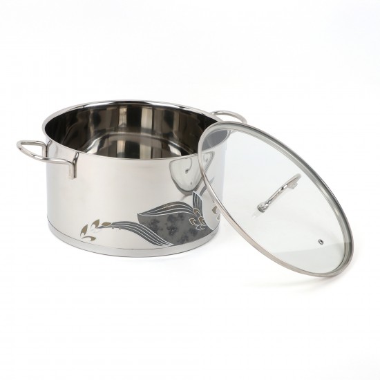 Modern stainless steel cookware set - 9 pieces