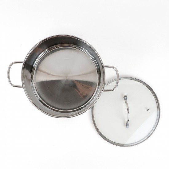 Modern stainless steel cookware set - 9 pieces
