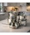 Modern stainless steel cookware set - 9 pieces