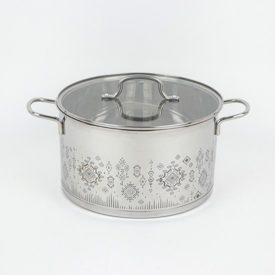 Elegant stainless steel cookware set - 9 pieces