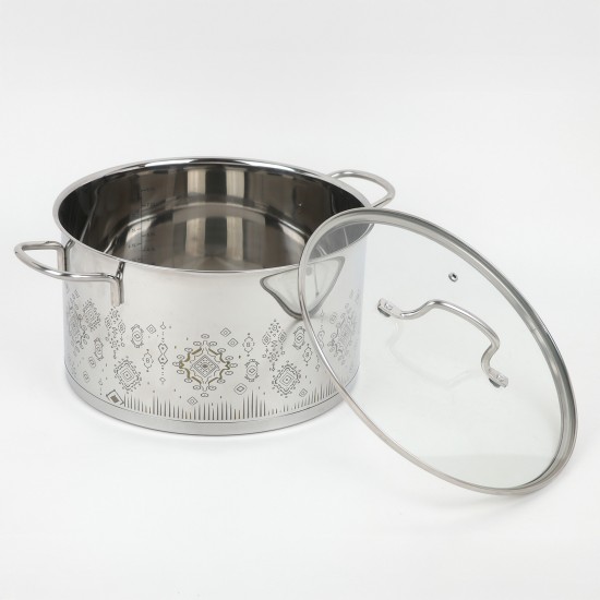 Elegant stainless steel cookware set - 9 pieces