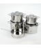 Elegant stainless steel cookware set - 9 pieces