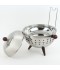 Modern design food warmer - silver - 6.5 liters