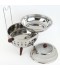 Modern design food warmer - silver - 6.5 liters