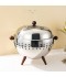 Modern design food warmer - silver - 6.5 liters