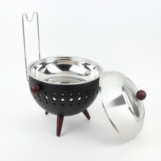 Modern design food warmer - black - 4 liters