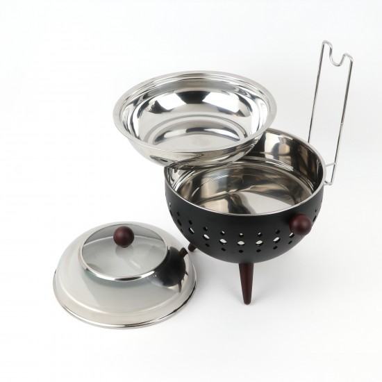 Modern design food warmer - black - 4 liters