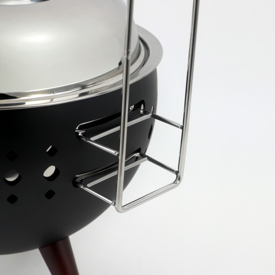Modern design food warmer - black - 4 liters