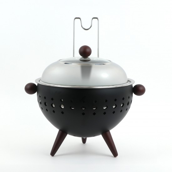 Modern design food warmer - black - 4 liters