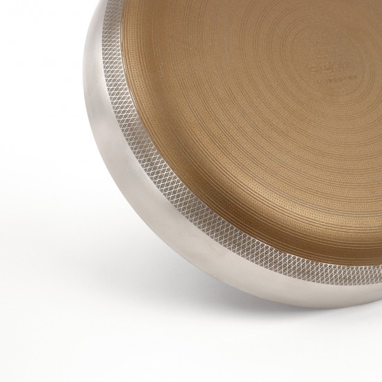 Stainless steel frying pan with glass lid - 28 cm