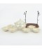 Luxury ceramic soup set with wooden stand - 2S1MM100323