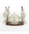 Luxury ceramic soup set with wooden stand - 2S1MM100323