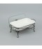 Premium Rectangular Ceramic Serving Warmer with Glass Lid - 12 Inch