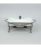 Premium Rectangular Ceramic Serving Warmer with Glass Lid - 12 Inch