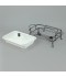 Premium Rectangular Ceramic Serving Warmer with Glass Lid - 13.5 inches