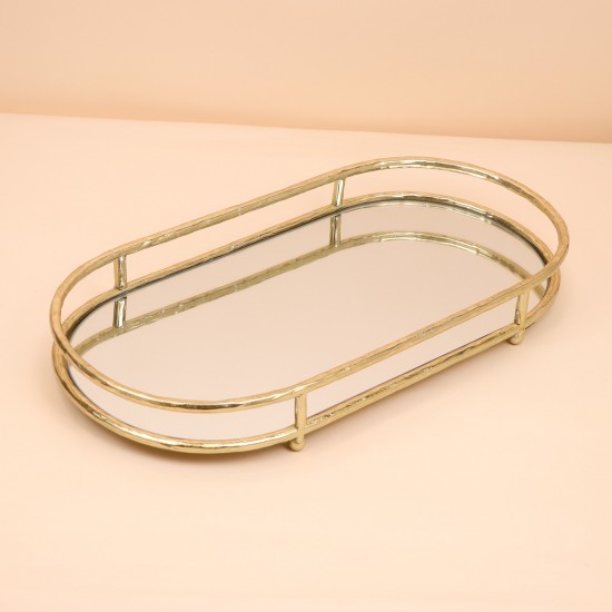 Mirrored glass serving tray - 50*25*6.5cm - 2M1C100254