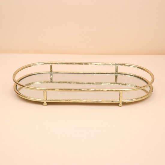 Mirrored glass serving tray - 50*25*6.5cm - 2M1C100254