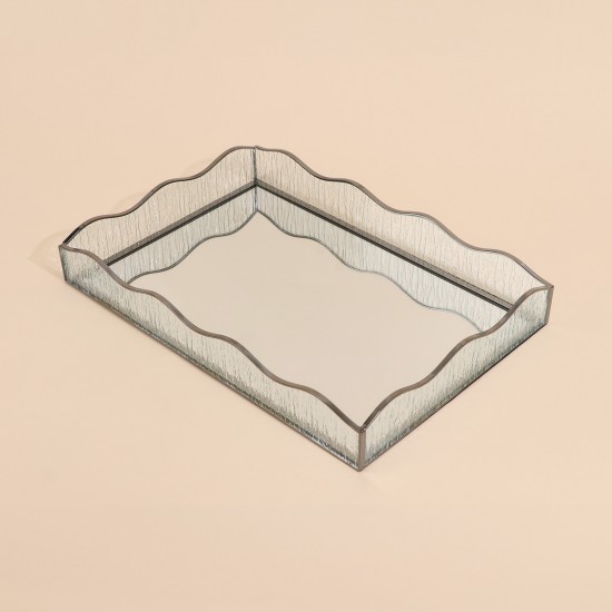Mirrored glass serving tray - 36×25×5 cm - 2M1C400312