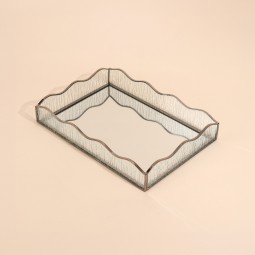 Mirrored glass serving tray - 31×22×5 cm - 2M1C400315
