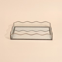 Mirrored glass serving tray - 31×22×5 cm - 2M1C400315