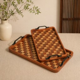 Luxury Wooden Serving Tray Set - 2M1CC300249