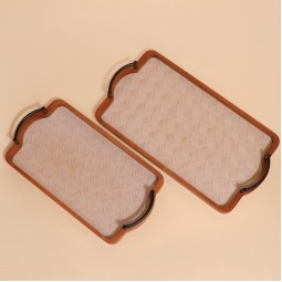 Luxury Wooden Serving Tray Set - 2M1CC300250 Luxury Wooden Serving Tray Set - 2M1CC300250