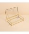 Uniquely designed glass storage box - Gold - 25×11×5 cm - 2M2F300049