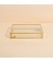 Uniquely designed glass storage box - Gold - 25×11×5 cm - 2M2F300049